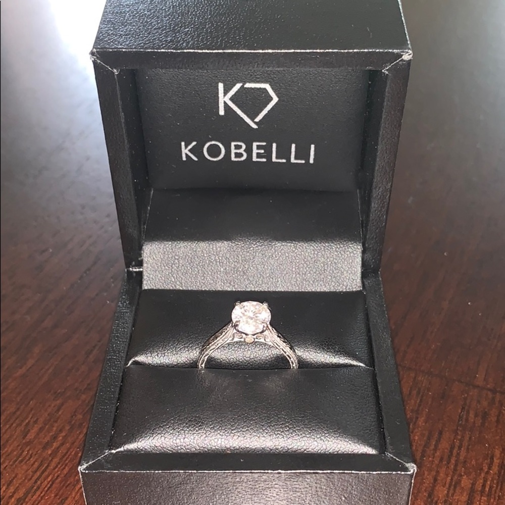 Moissanite Engagement Ring 1 1/2 CTW 14k